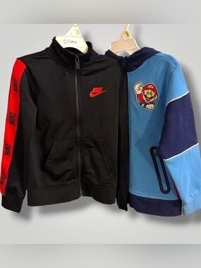 Boys Nike and Mario jackets size 4/5